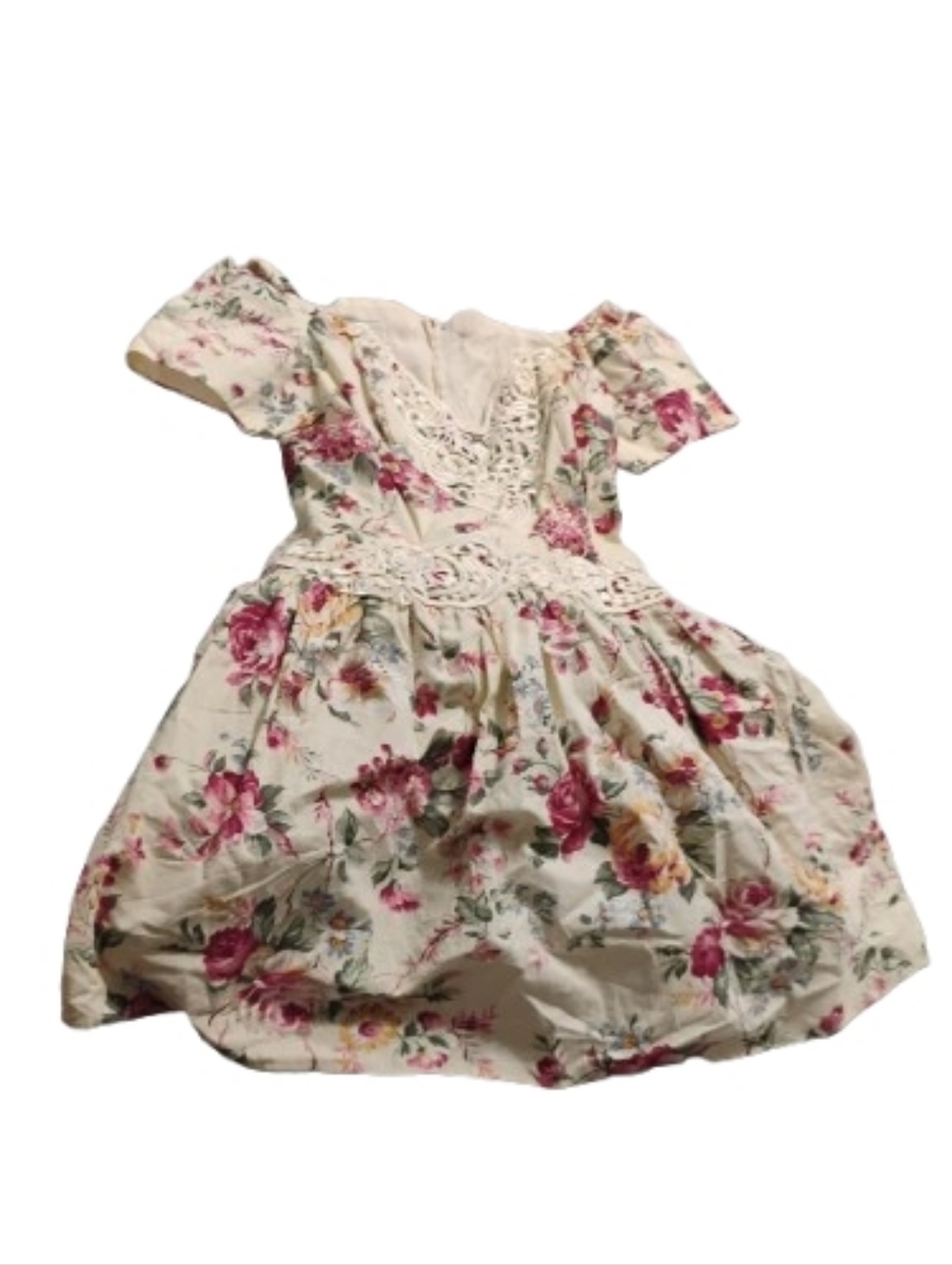 Vintage 1980s Scott McClintock Floral Princesscore Mini Dress